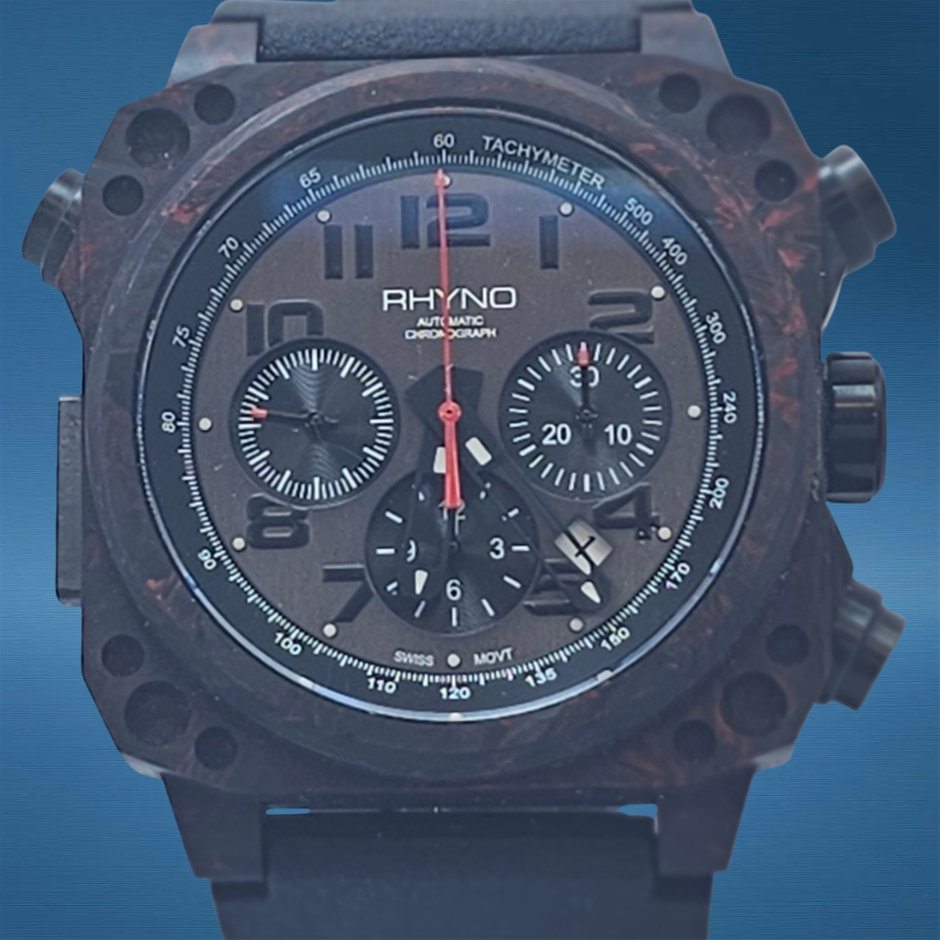 Rhyno Rubicon RFC-319 Forged Carbon Ltd. Edition Chronograph 45mm BxP & COA