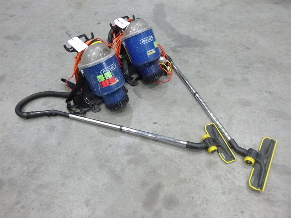 Qty 2 x PacVac SuperPro 700 BackPack Vacuum Cleaners