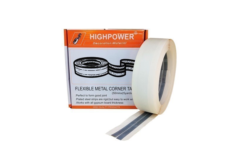 6 Rolls x HIGHPOWER Flexible Metal Corner Tapes, 50mm x 25yards.