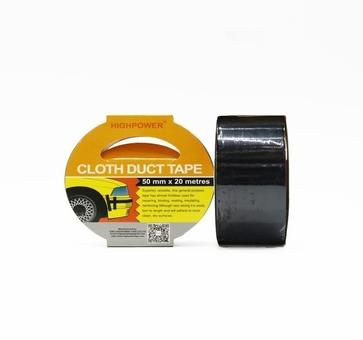 6 Rolls x HIGH POWER Cloth Duct Tapes, 48mm x 20M, Black.
