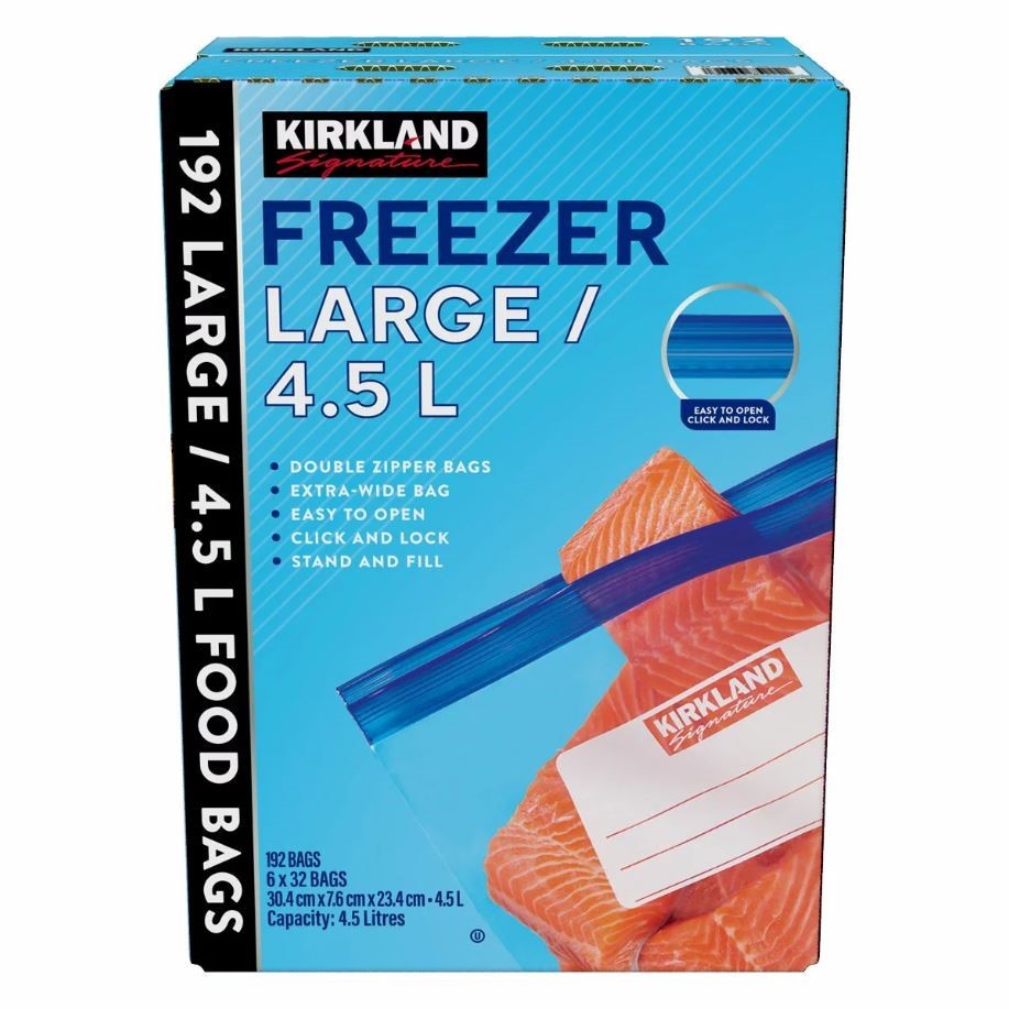 Pack of 192pc SIGNATURE Freezer Large Bags 4.5L.