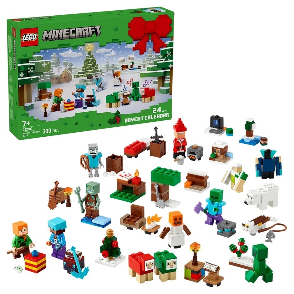 LEGO Minecraft Advent Calendar 2025, 21280. NB: Damaged packaging, 1 x day