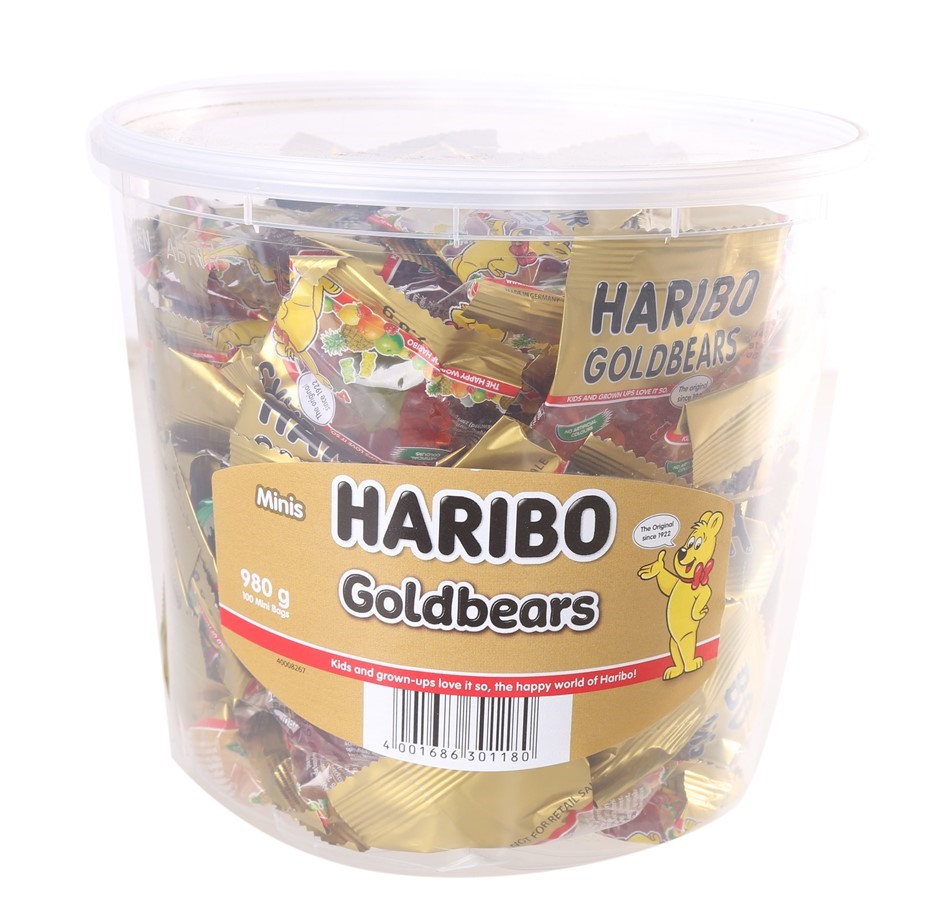 2 x HARIBO Mini GoldBears Fruit Flavour Gums, 980g. N.B: Not in original ou