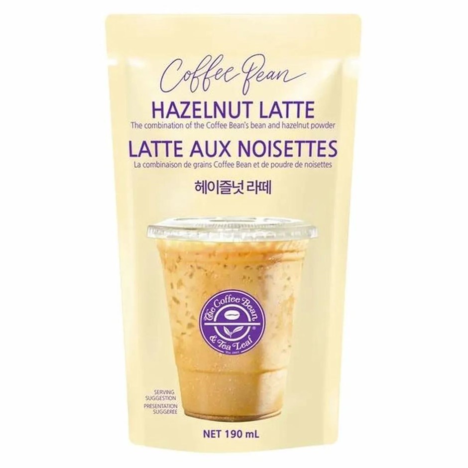 17 x COFFEE BEAN Hazelnut Latte Pouches, 190ml.