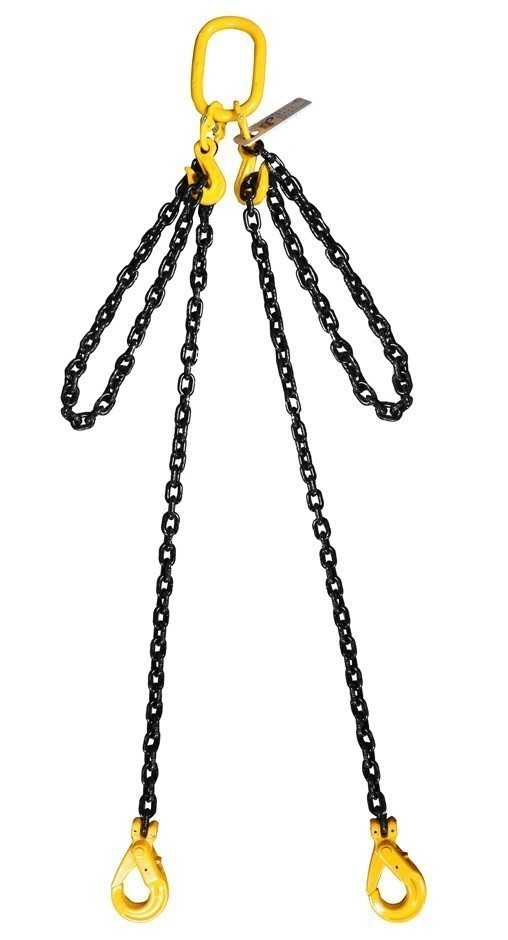 Lifting Chain Sling, 2Leg, WLL 5500kg, 10mm Chain x 2M c/w  Clevis Self Loc