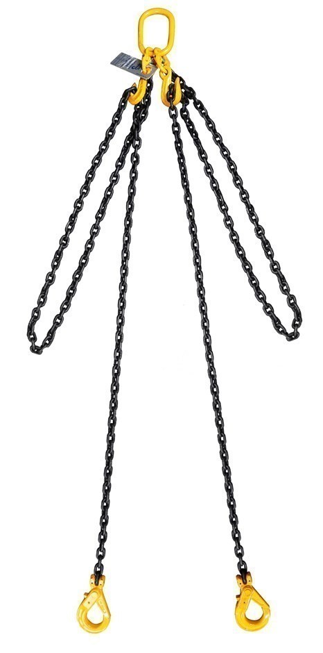 Lifting Chain Sling, 2Leg, WLL 2600kg, 7mm Chain x 3M c/w Clevis Self Locki