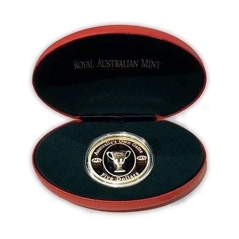 2004 AUSTRALIA FOOTBALL CLUB AFL GOLD PLATED $5 FIVE DOLLARS
