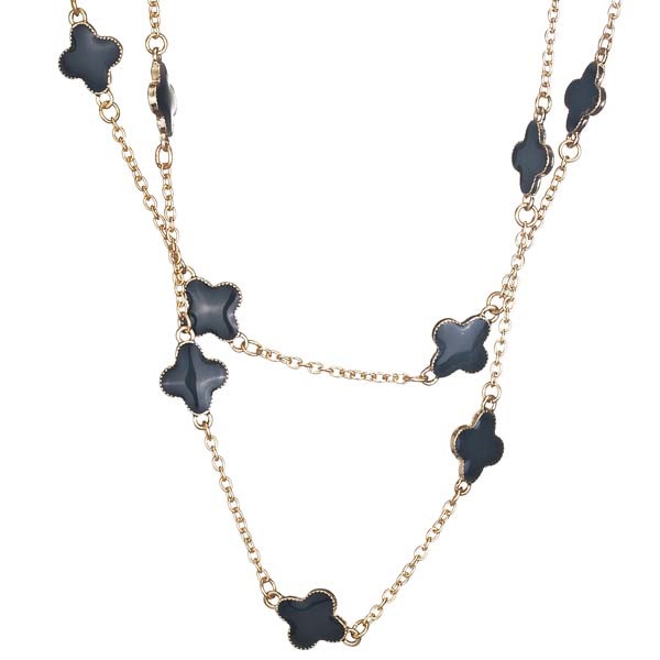 Designer Black and Gold Necklace