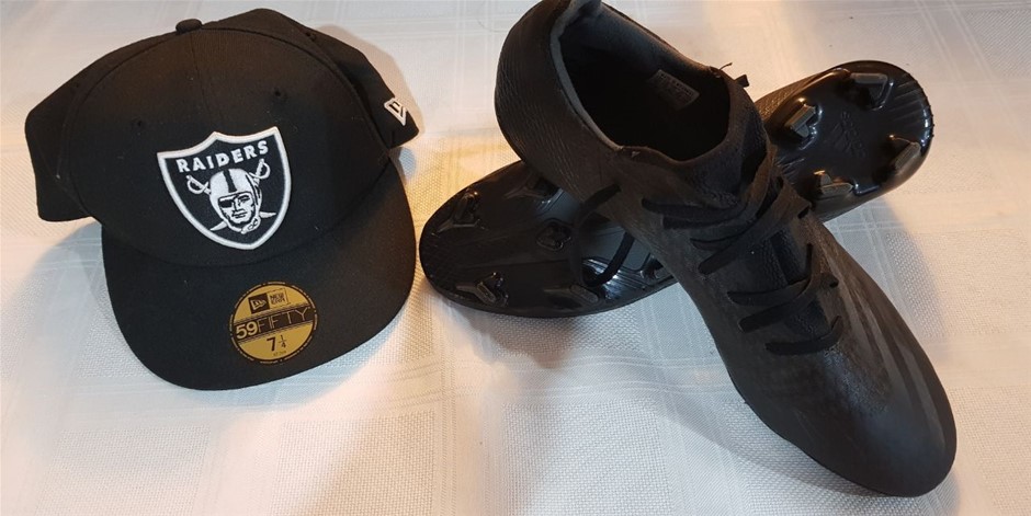 Adidas Football 12 New and Raiders Cap Minor use. Others