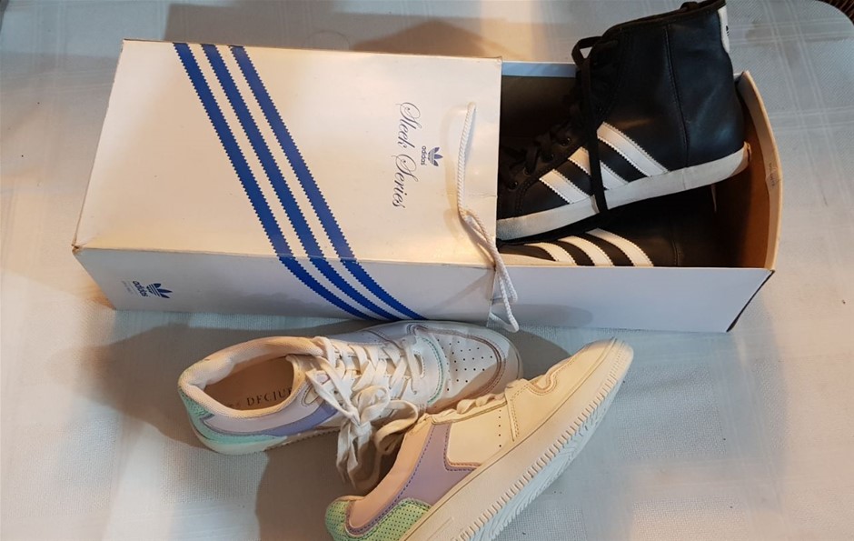 Adidas High Cut Sleek Series New and Decjuba Shoes ex Display both Size 8