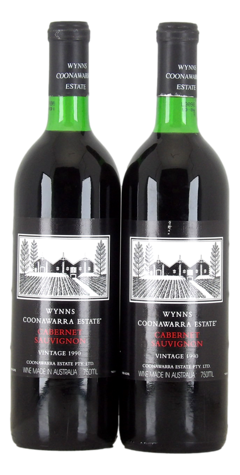 Wynns Coonawarra Cabernet Sauvignon 1990 (2x 750mL), SA.