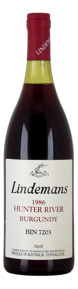 Lindemans Hunter River Burgundy bin 7203 1986 (1x 750mL)
