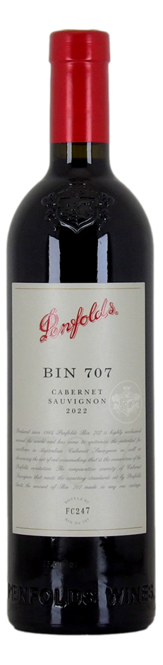 Penfolds `Bin 707` Cabernet Sauvignon 2022 Bottle No.FC247 (1 x 750mL) SA.