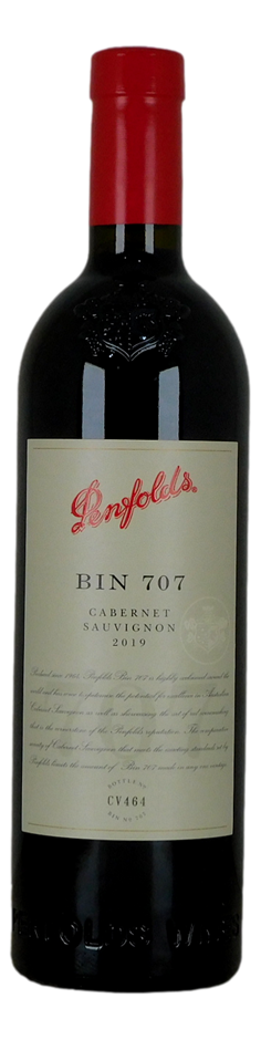 Penfolds `Bin 707` Cabernet Sauvignon 2019 (1 x 750mL) SA.