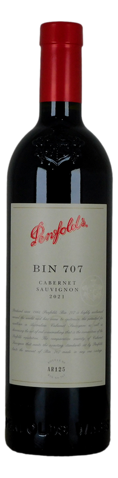 Penfolds `Bin 707` Cabernet Sauvignon 2021 (1 x 750mL) SA.