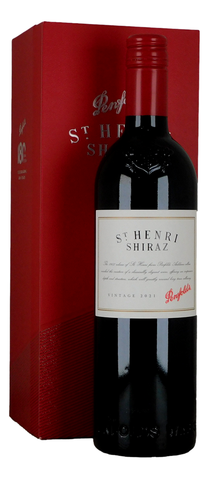 Penfolds St Henri Shiraz 2021 (1x 750mL), SA. Screwcap closure.