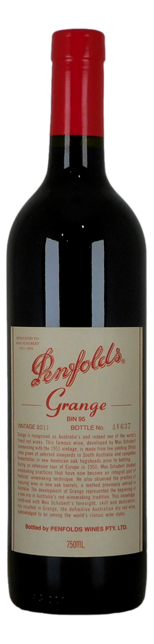 Penfolds Bin 95 Grange 2011 (1 x 750mL), SA.