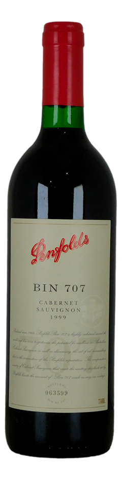 Penfolds `Bin 707` Cabernet Sauvignon 1999 (1 x 750mL) SA.