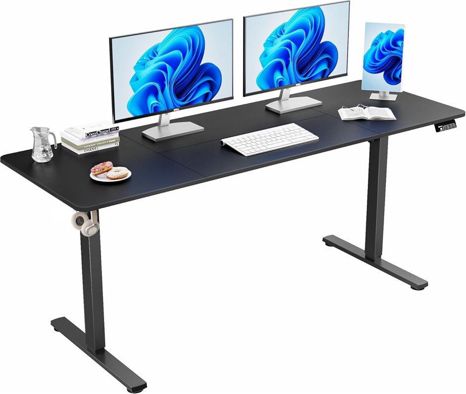 ERGOMAKER Electric Height Adjustable Standing Desk, 170x60cm (67"x23.6").