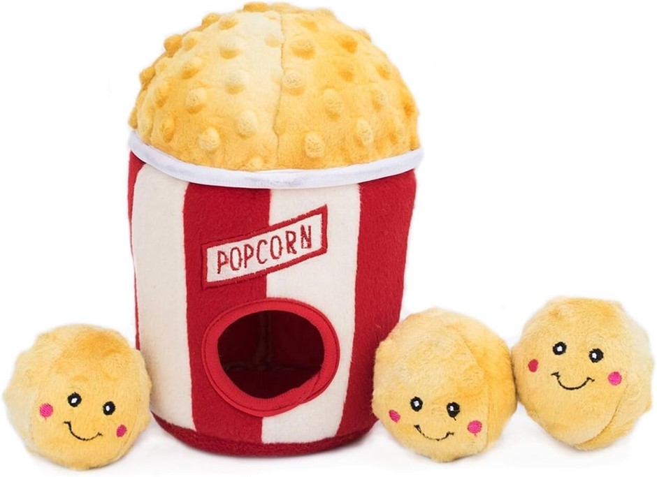 3 X ZIPPYPAWS Zippy Burrow Popcorn Bucket, Red and Yellow.