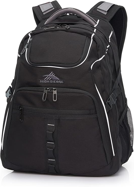HIGH SIERRA Access 3.0 Eco Backpack Fits 16" Laptop, Black. NB: Has Been Us