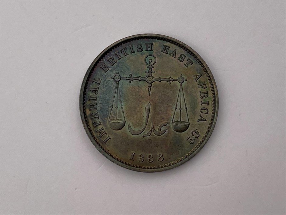 1 x World Silver & Bronze Coins - Kenya 1 Paisa 1888
