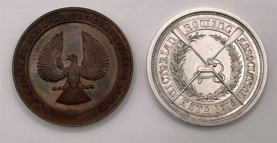 2 x AU Military/Athletic and Rowing Medals, C: 1939