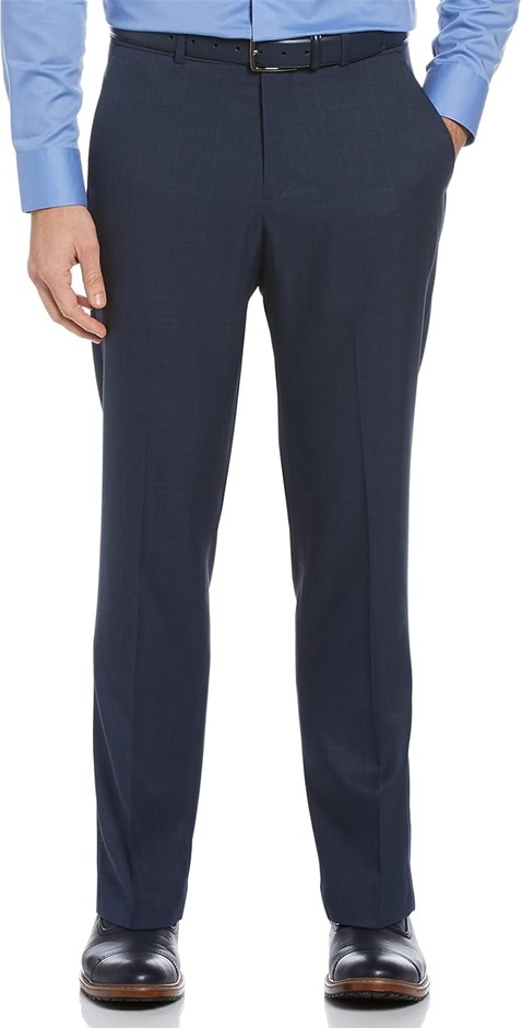 PERRY ELLIS Men's Dress Pants, Size 33x30, Modern Fit, Mood Indigo.