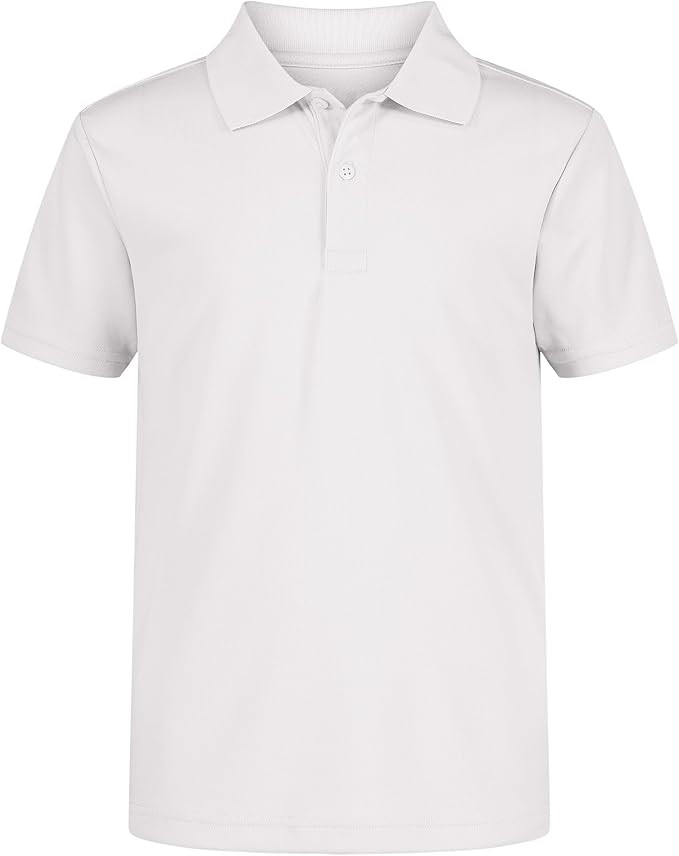 NAUTICA Boys' Uniform Polo, Size XL (18/20 Regular), White (100), N881605E.