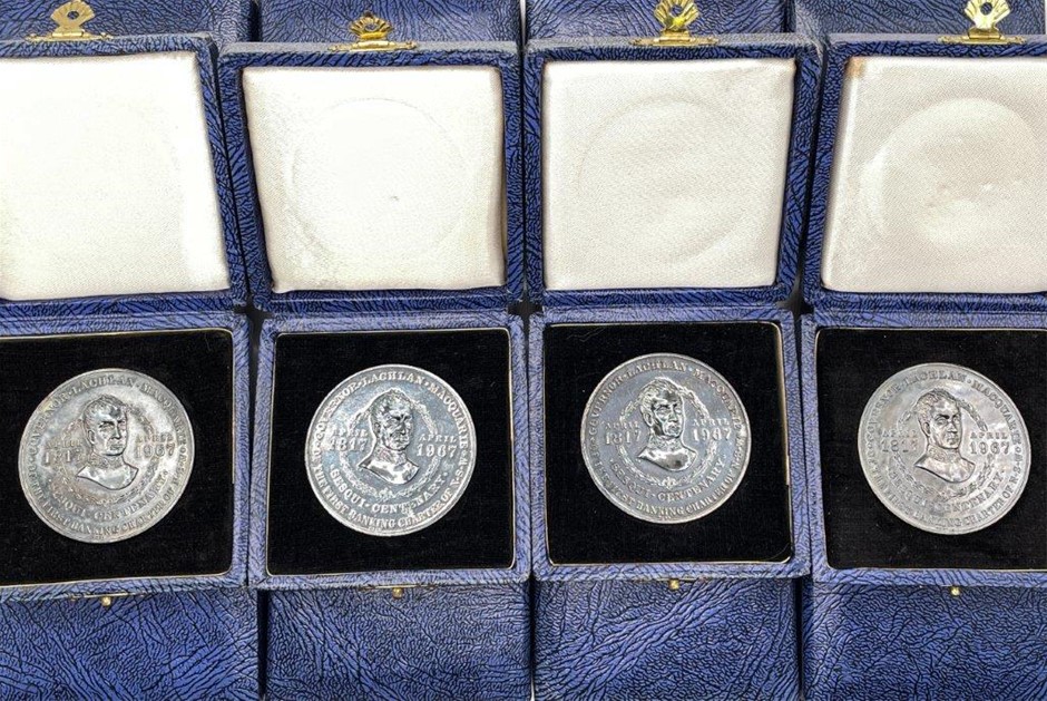 12 x 1967 Governor Lachlan Macquarie Commemorative Silver Medals