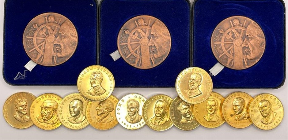 Approx. x15 AU Historical Medals, AU Prime Ministers & James Cook