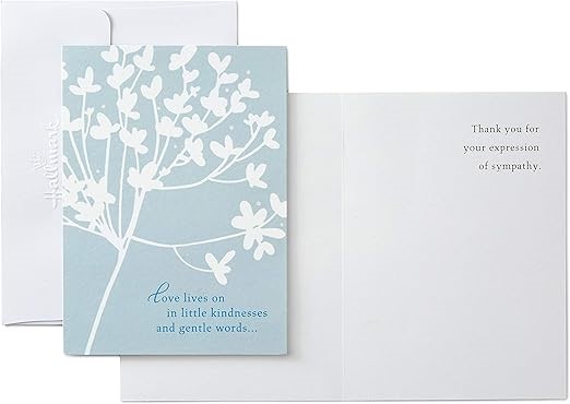 Hallmark Pack of 20 Thank You for Your Sympathy Cards, Cherry Blossom (Fune