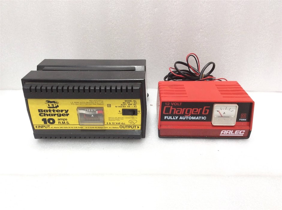 Arlec PS906 12V Battery Charger + Lep BA10S-AU 10A Battery Charger