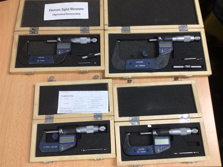 Range of Digital Micrometers x 4
