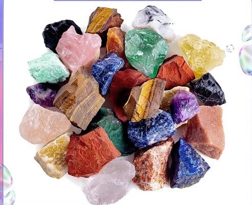 500G Mixed Rough Raw Crystal Gemstone Chunks Natural Raw Minerals Bulk