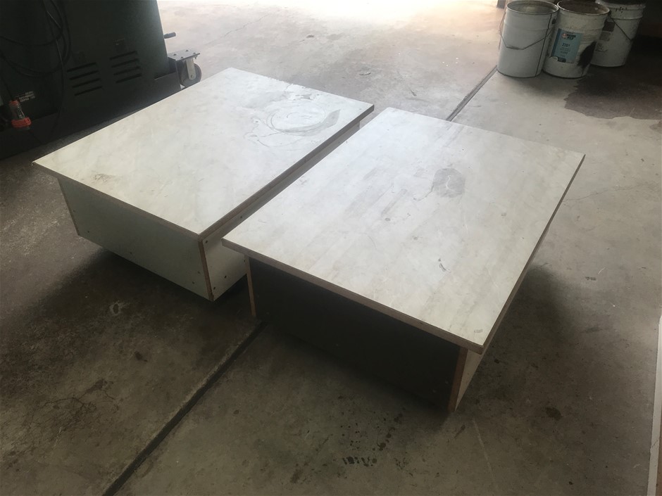 Timber Laminate Trolleys x2