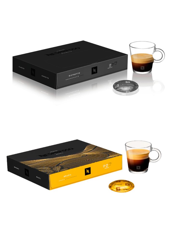 BUNDLE: NESPRESSO PRO Creations Brazil Organic 50 Capsule Box BB: 30/04/202
