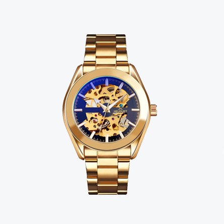 HEUGUET 'Mark 2' Men's Automatic Openworked Watch