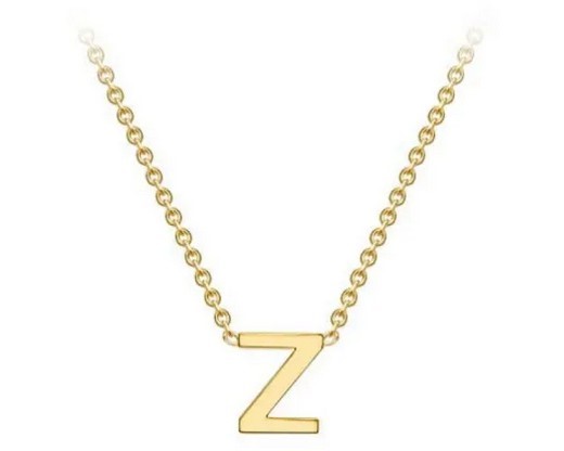 #1 9K YELLOW GOLD INITIAL 'Z' NECKLACE 38+5cm