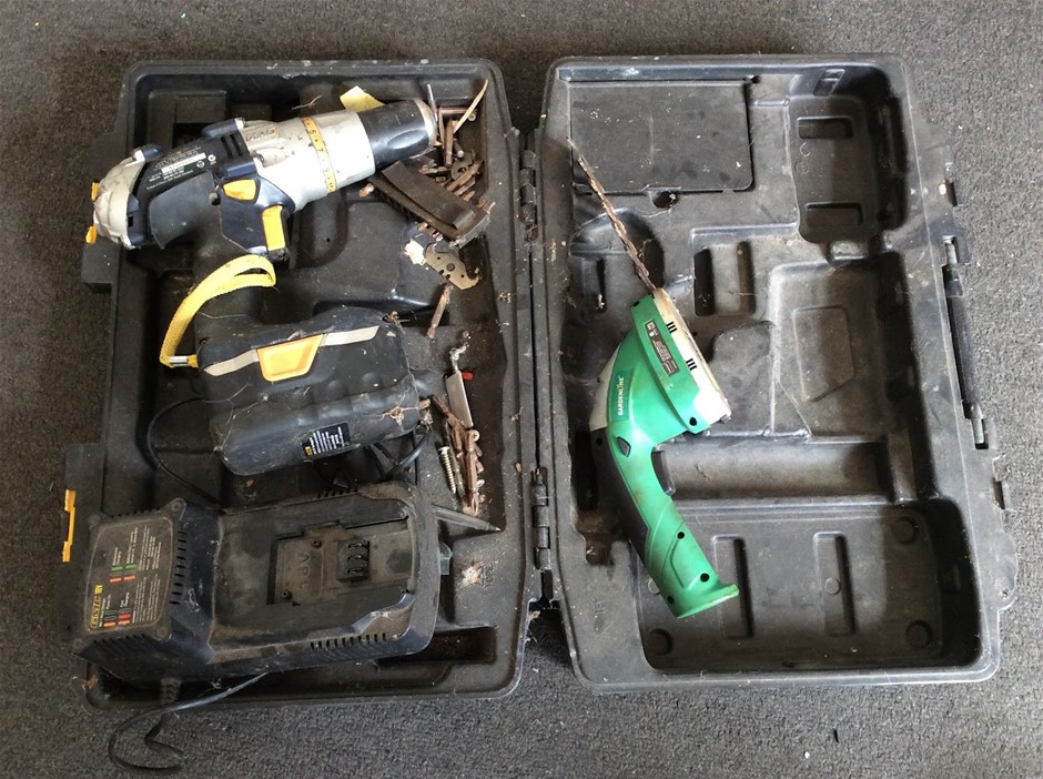 Gardena Unknown Model Cordless Grass Shears + GMC 18V Cordless Screw Gun