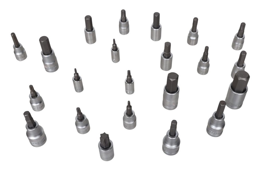 20 x Assorted SIDCHROME In-Hex Drive Sockets.