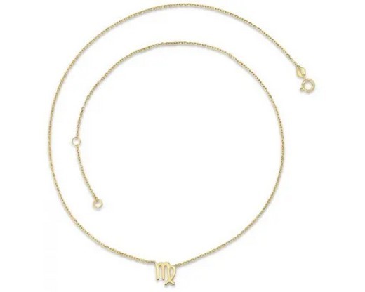 9K YELLOW GOLD VIROSE GOLDO ZODIAC NECKLACE 40-45cm
