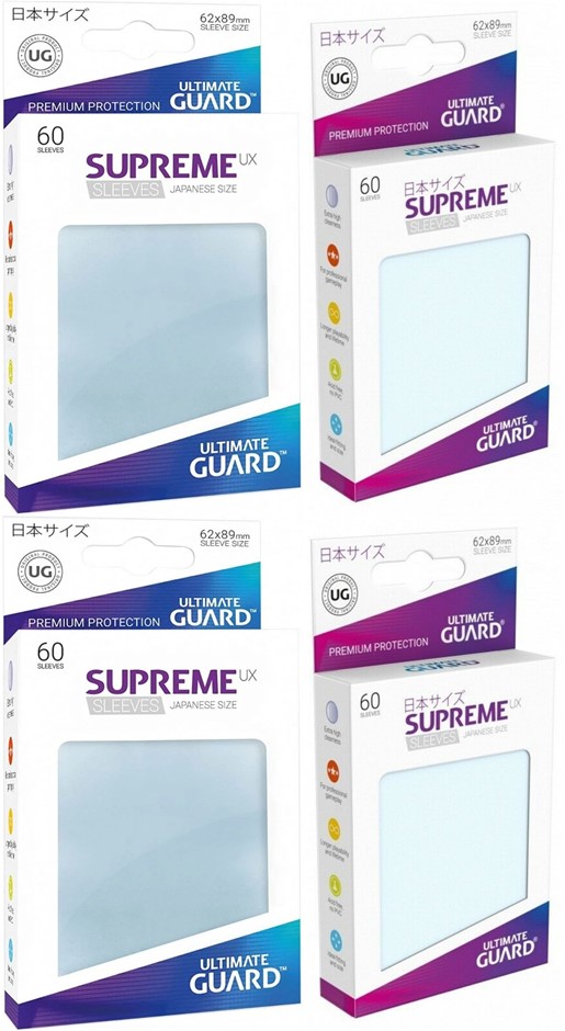 4 x 60 Pack ULTIMATE GUARD Supreme UX Japanese 62x89mm Sleeve Cards, Froste
