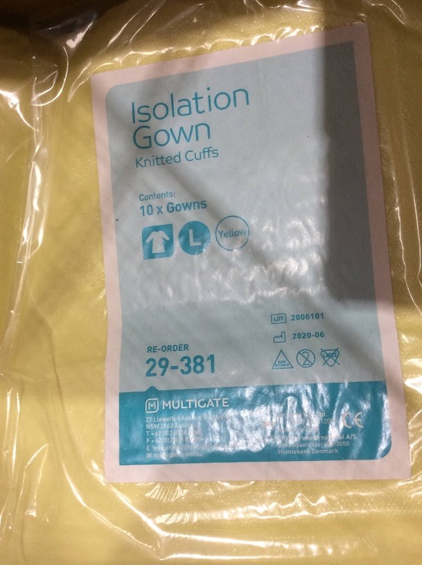 Multigate 29-381 Isolation Gown Non Medical New