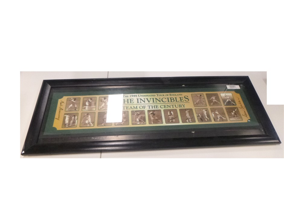 The Invincibles Frame Cricket Australian Team on Bar Mat