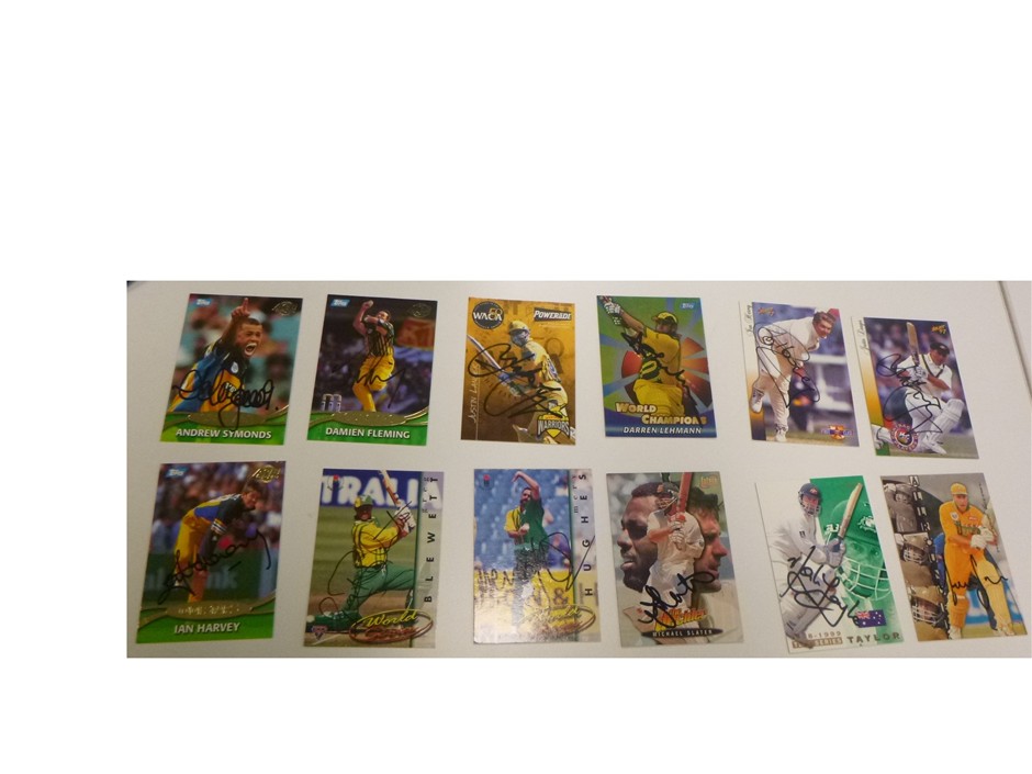 Sign Cricket Collectors Cards