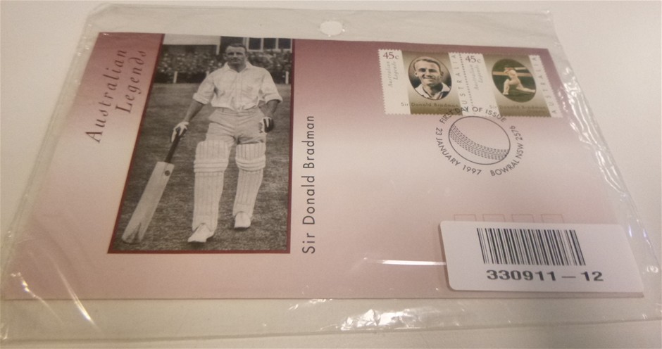Sir Donald Bradman Australian Legends Cricket Collected Stamps