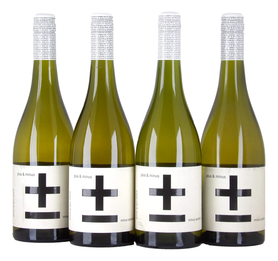 Plus & Minus Pinot Grigio 2023 (Zero Alcohol) (4x 750mL),