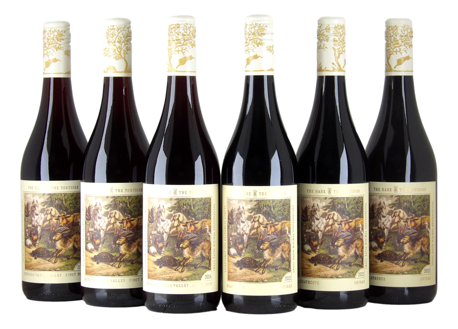 Mixed Hare & Tortoise Red Wine Pack (6x 750mL) VIC