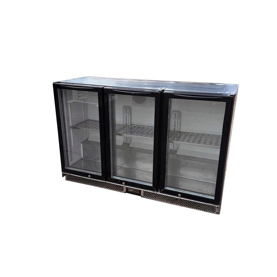 3 DOOR BAR GLASS FRIDGE